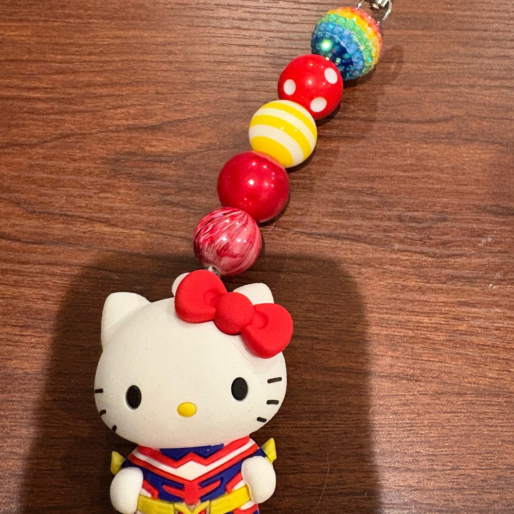Hello Kitty Colorful Beaded Bag Charm